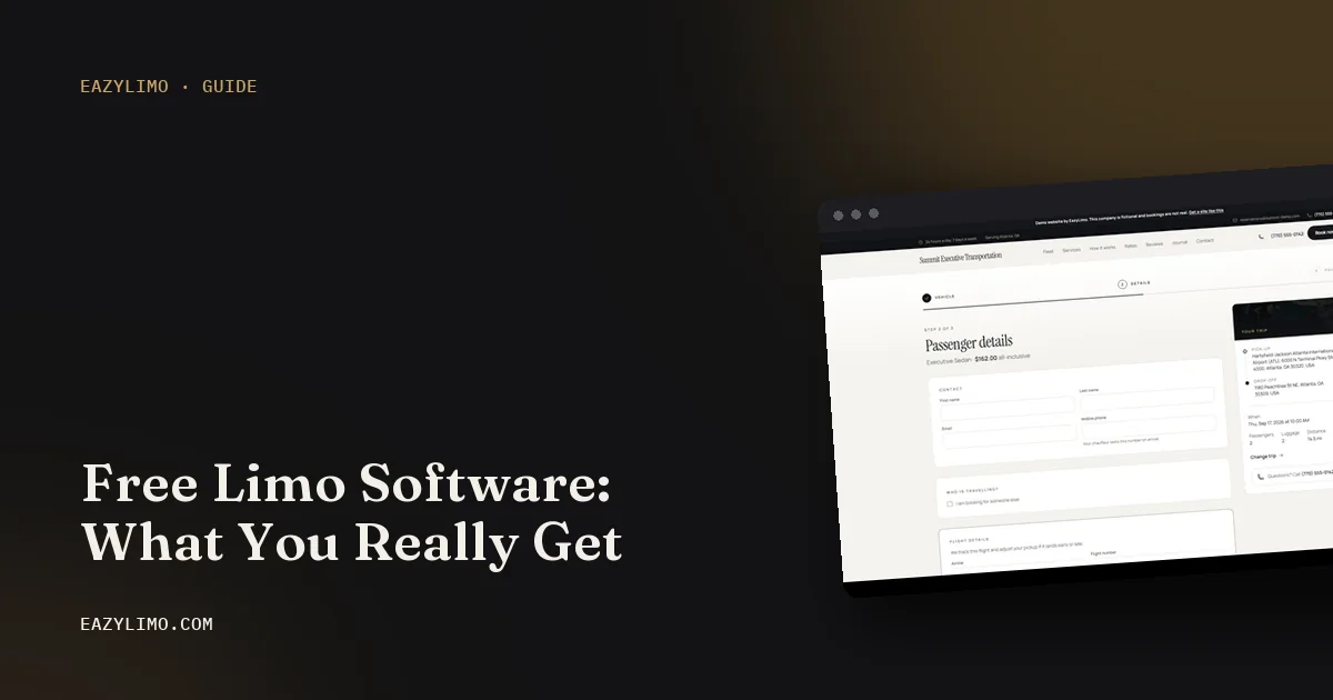 EazyLimo cover: Free Limo Software: What You Really Get