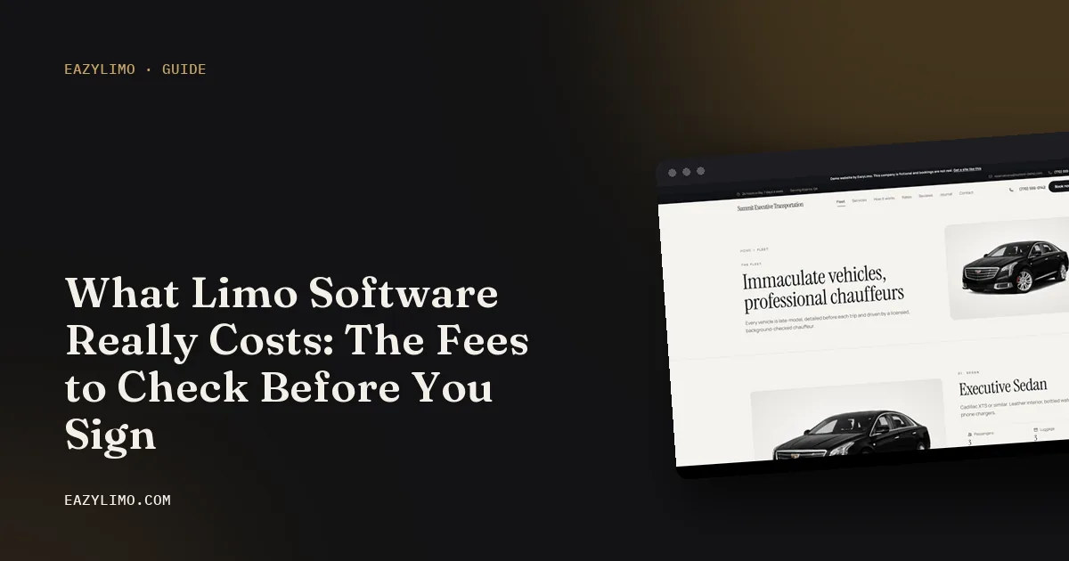 EazyLimo cover: What Limo Software Really Costs: The Fees to Check Before You Sign
